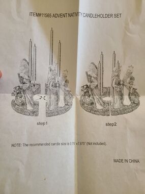 Advent Nativity Candleholder Set - Three Kings Design